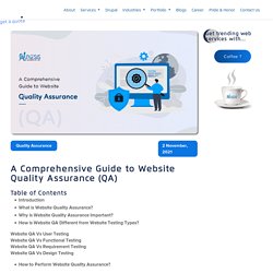 A Comprehensive Guide to Website Quality Assurance (QA)