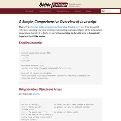A Simple, Comprehensive Overview of Javascript