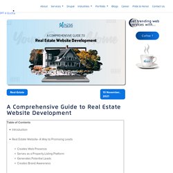 A Comprehensive Guide to Real Estate Website Development