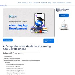 A Comprehensive Guide to eLearning App Development
