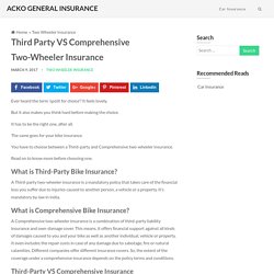 Third Party Vs Comprehensive Bike Insurance : Difference Explained