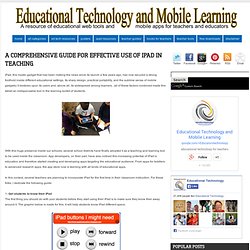 A Comprehensive Guide for Effective Use of iPad in Teaching