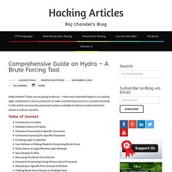 Comprehensive Guide on Hydra - A Brute Forcing Tool