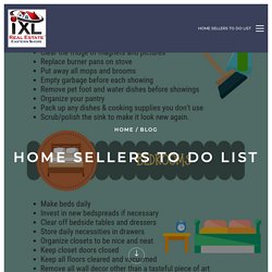 Comprehensive Home Seller's To Do List
