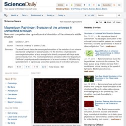 Magneticum Pathfinder: Evolution of the universe in unmatched precision: New most comprehensive hydrodynamical simulation of the universe's visible structure