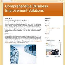 Lean Consulting Service in Australia