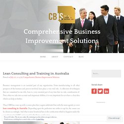 Lean Consulting and Training in Australia