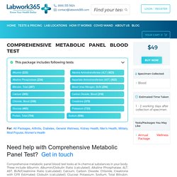 Comprehensive Metabolic Panel Blood Test Online