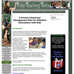 A Comprehensive Classroom Management Strategy that Really Works with Kids