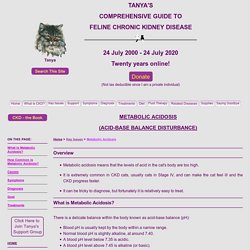 Tanya's Comprehensive Guide to Feline Chronic Kidney Disease - Metabolic Acidosis