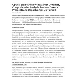 Optical Biometry Devices Market Dynamics, Comprehensive Analysis, Business Growth Prospects and Opportunities Up To 2023 – Telegraph