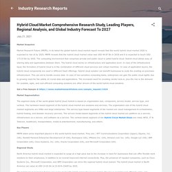 Hybrid Cloud Market Comprehensive Research Study, Leading Players, Regional Analysis, and Global Industry Forecast To 2027