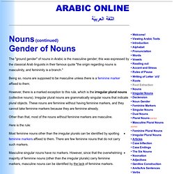 Arabic Online - Free Comprehensive Resource of Arabic Grammar