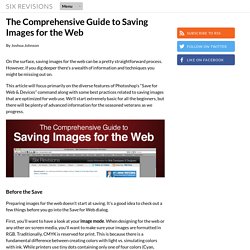 The Comprehensive Guide to Saving Images for the Web