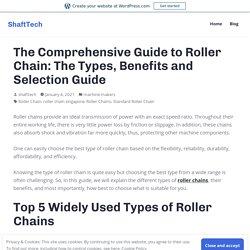 The Comprehensive Guide to Roller Chain: The Types, Benefits and Selection Guide – ShaftTech