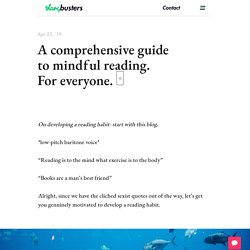 A comprehensive guide to mindful reading. For everyone. □