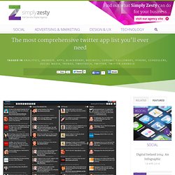 The most comprehensive twitter app list you'll ever need