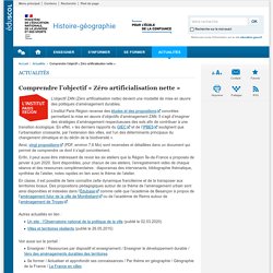 Comprendre l’objectif « Zéro artificialisation nette » - Histoire-géographie - Éduscol