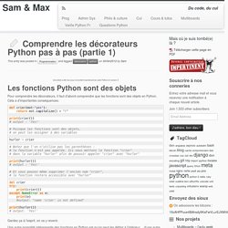 Comprendre les décorateurs Python pas à pas (partie 1)