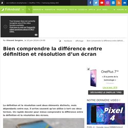 Bien comprendre la différence entre définition et résolution d'un écran