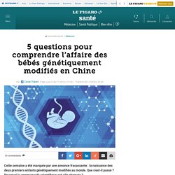 5 questions pour comprendre l’affaire des bébés génétiquement modifiés en Chine 