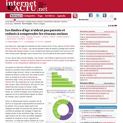 Les limites d’âge n’aident pas parents et enfants à comprendre les réseaux sociaux
