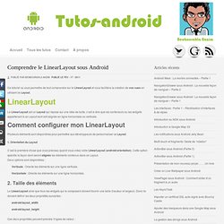 Comprendre le LinearLayout sous Android