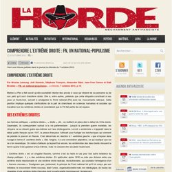 La Horde – Comprendre l’Extrême droite : FN, un national-populisme