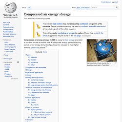 Compressed air energy storage