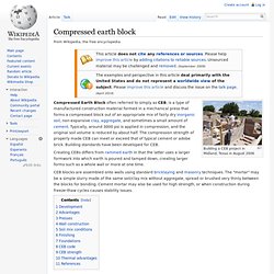 Compressed earth block