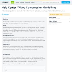 Compression Guidelines on Vimeo