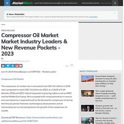 Compressor Oil Market Market Industry Leaders & New Revenue Pockets - 2023