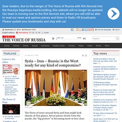 Syria – Iran – Russia: is the West ready for any kind of compromise?
