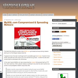 MySQL.com Compromised & Spreading Malware