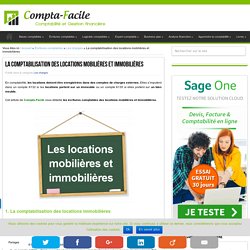 Comptabilisation des locations de biens mobiliers et immobiliers