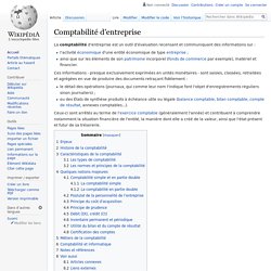 Comptabilité d'entreprise