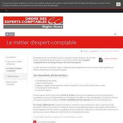 Le métier d'expert-comptable - Conseil régional de l'Ordre des experts-comptables d'Alsace