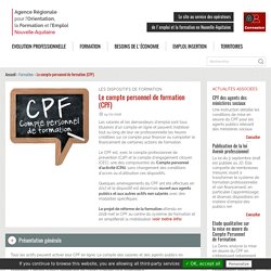 Le compte personnel de formation (CPF)