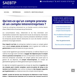 Qu'est-ce qu'un compte prorata de chantier ? - SAEBTP