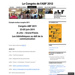 Compte-rendus congrès 2011