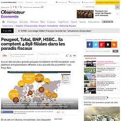 Peugeot, Total, BNP, HSBC… Ils comptent 4.858 filiales dans les paradis fiscaux