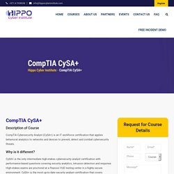 CompTIA CySA+ - Hippo Cyber Institute