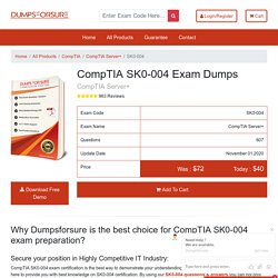 SK0-004 Dumps PDF - CompTIA SK0-004 Real Exam Questions Answers