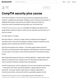 CompTIA security plus course