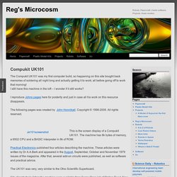 Compukit UK101 - Reg's Microcosm