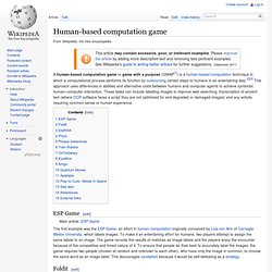 Human-based computation game