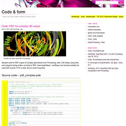 Code: PDF for complex 3D output