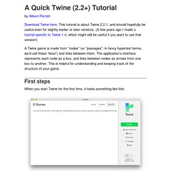A Quick Twine (2.2+) Tutorial: Computational Approaches to Narrative