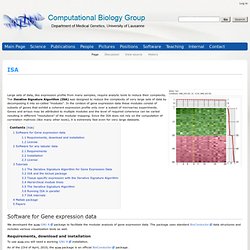 ISA - Computational Biology Group