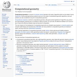 Computational geometry